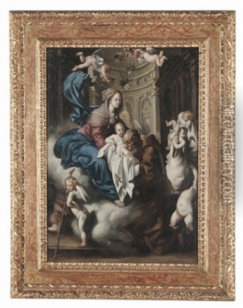 Madonna Con Bambino Oil Painting - Luigi Miradori