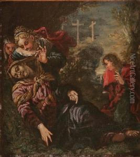 Lamentation Of The Virgin Oil Painting - Domenico Tintoretto