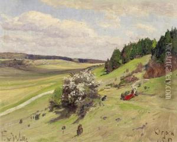 The Eifel Near Kerpen Oil Painting - Fritz Von Wille