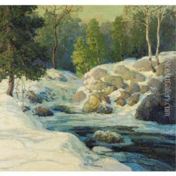 The Bend In The Brook Oil Painting - Walter Koeniger