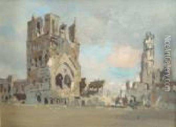 The Ruins Of Ypres Oil Painting - James Kerr-Lawson