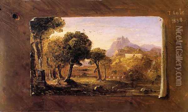 Study for 'Dream of Arcadia' Oil Painting - Thomas Cole