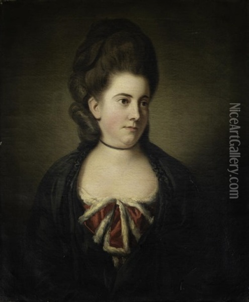 Portrait Of Mrs James Milnes Oil Painting - Nathaniel Dance Holland (Sir)