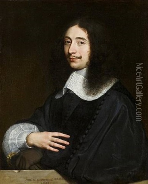 Portrait Of A Nobleman Oil Painting - Philippe de Champaigne