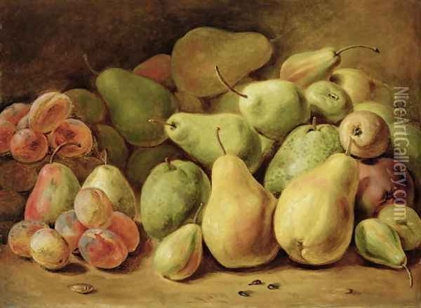 Fruit Still Life Oil Painting - Friedrich Tischbein