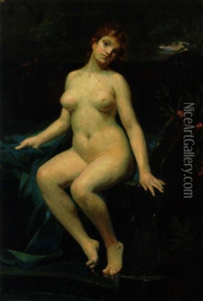Kvindelig Nogenmodel Oil Painting - Marius Jean Antonin Mercie