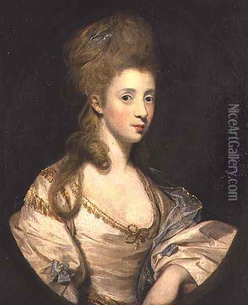 Portrait of Mrs. John Musters d.1819 c.1777-80 Oil Painting - Sir Joshua Reynolds