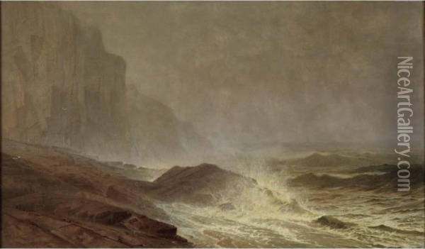 Coast Of Cornwall Oil Painting - William Trost Richards