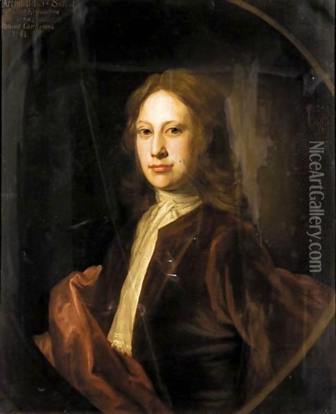 Portrait Of Archibald, 3rd Son Of Charles, 9th Lord Elphinstone (D.1741) Oil Painting - William Aikman