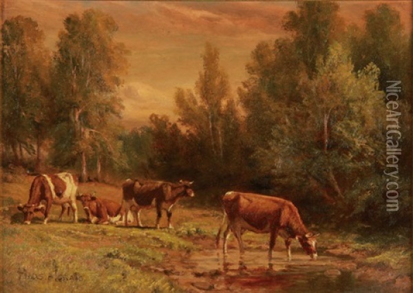 An August Afternoon Oil Painting - Thomas Bigelow Craig