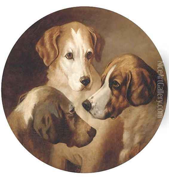 Three hounds Oil Painting - George Earl