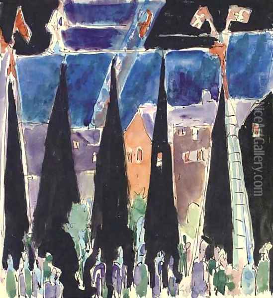 Drahtseillaufer Oil Painting - Ernst Ludwig Kirchner