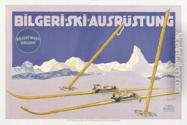 Bilgeri-ski-ausrustung Oil Painting - Carl Kunst