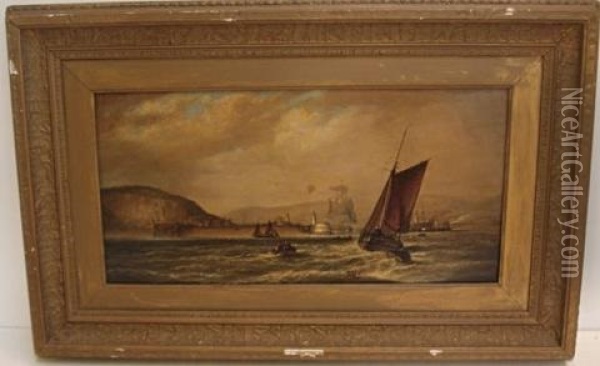 Early Morning At Hastings, Eastfcliffe Oil Painting - Isaac Walter Jenner