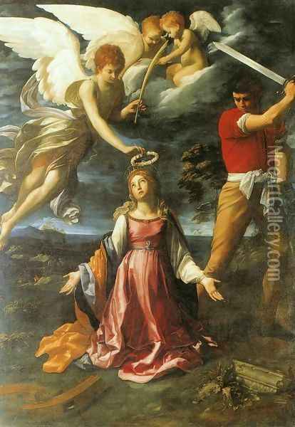 The Martyrdom of St Catherine of Alexandria Oil Painting - Guido Reni
