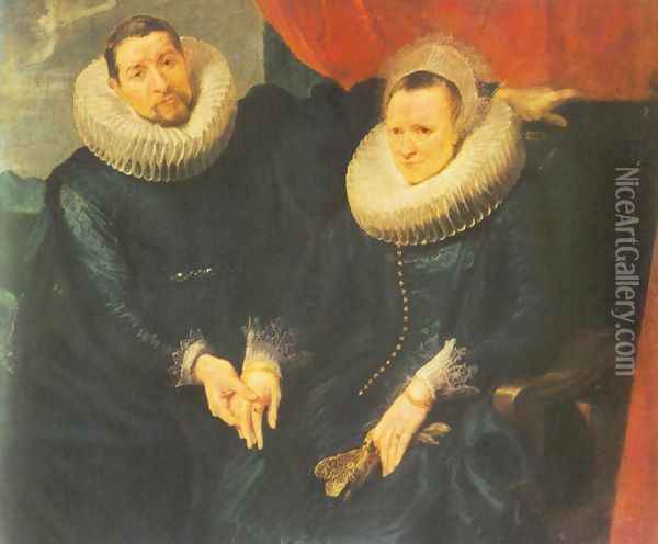 Portrait Of A Married Couple Oil Painting - Sir Anthony Van Dyck