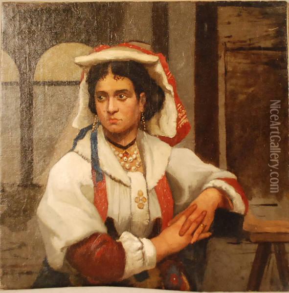 Le Jeune Napolitain Oil Painting - Charles Goethals