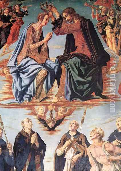 Coronation of the Virgin 1483 Oil Painting - Piero del Pollaiuolo