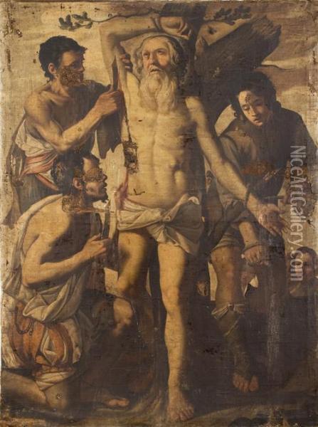 Martirio Di San Bartolomeo Oil Painting - Michelangelo Merisi Da Caravaggio