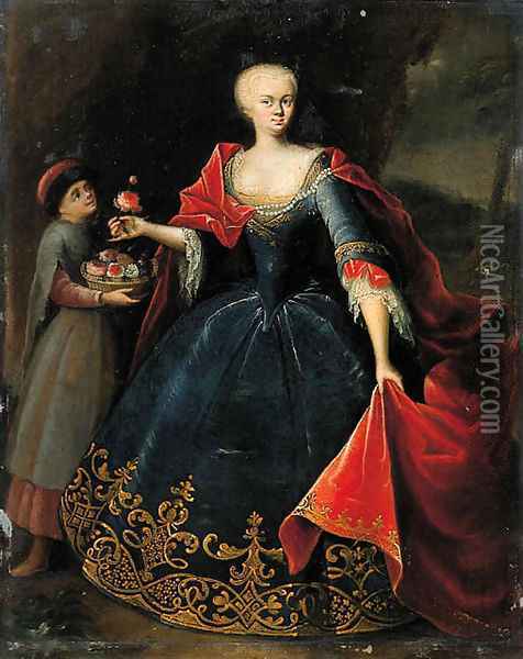 Portrait of a noblewoman Oil Painting - Georg Desmares