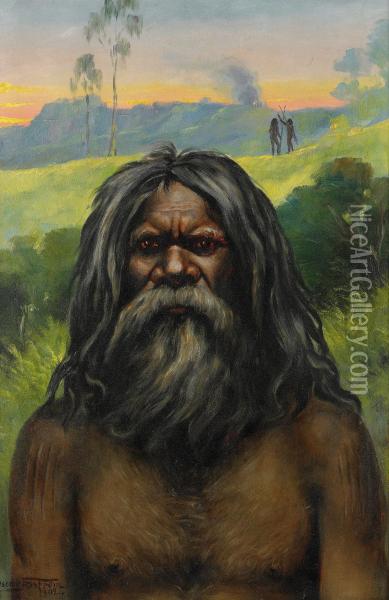 An Aboriginal In His Natural Habitat Oil Painting - Carl Magnus Oscar Fristrom