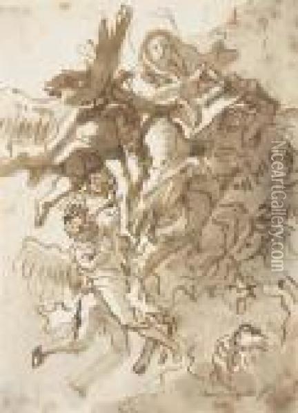L'assomption De La Vierge Oil Painting - Giovanni Domenico Tiepolo