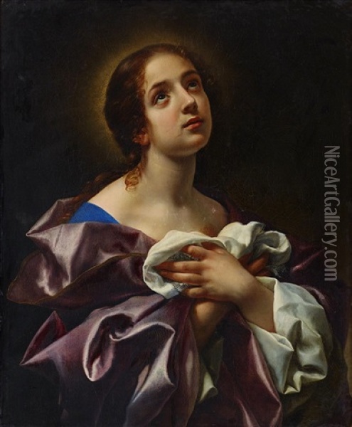 Sankta Agata Oil Painting - Carlo Dolci