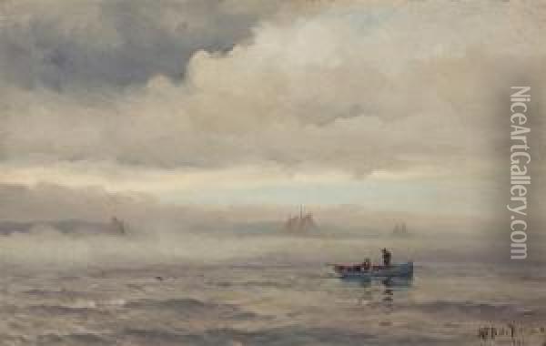 Foggy Morning Along The Coast Oil Painting - Mauritz F. H. de Haas