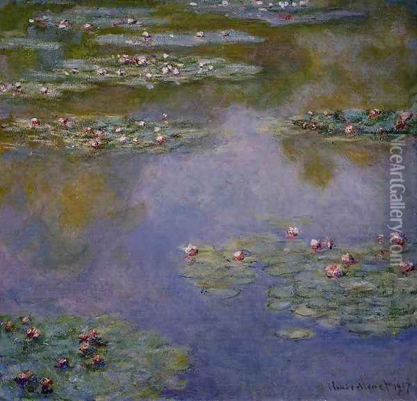 Water-Lilies12 1907 Oil Painting - Claude Oscar Monet