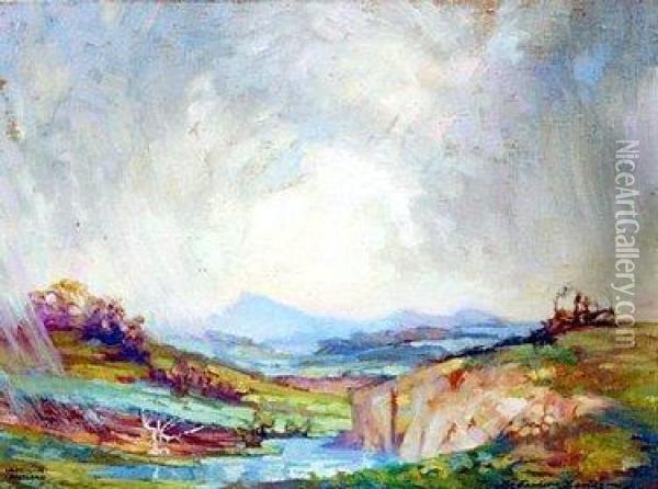 April In Scotland Oil Painting - David Pender Davidson
