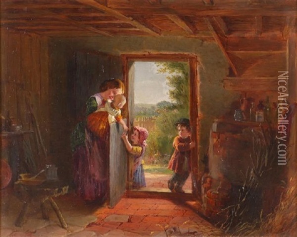 Happy Days Oil Painting - William Henry Knight