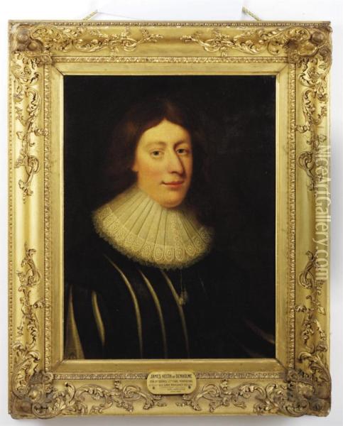 Portrait Of James Keith Of Benholme Oil Painting - George Jamesone