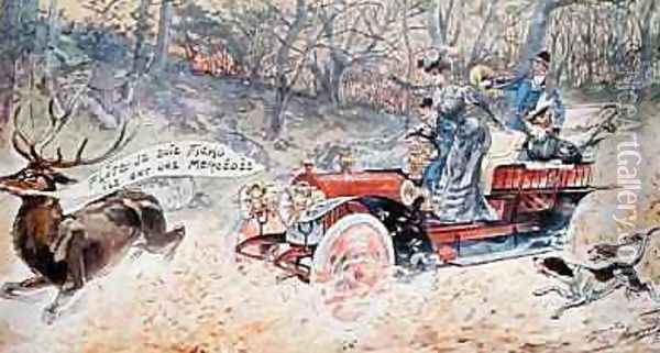 Blast Im Done For They Have a Mercedes 1906 Oil Painting - Maurice Louis Henri Neumont