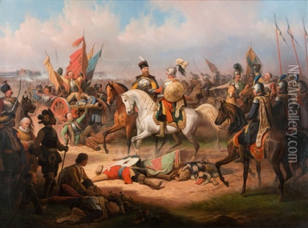 Chodkiewicz After The Battle Of Kirchholm Oil Painting - Janvier (January) Suchodolski