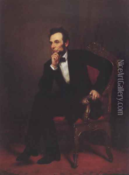 Abraham Lincoln 1869 Oil Painting - George Peter Alexander Healy