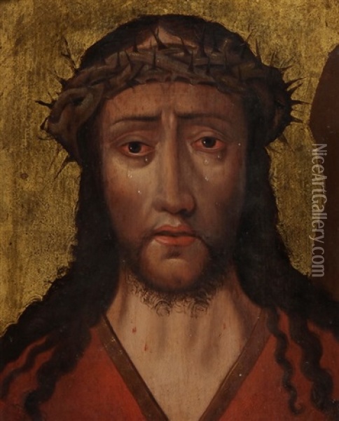 Christus Als Schmerzensmann Oil Painting - Aelbrecht Bouts