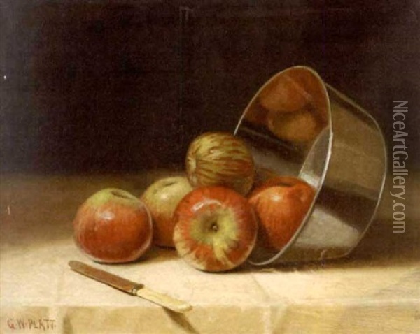 Still Life With Apples Oil Painting - George W. Platt