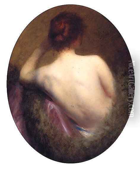 A Female Nude Oil Painting - Paul Edouard Rosset-Granger