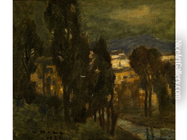 Abend Bei Vicenza Oil Painting - Ludwig Dill