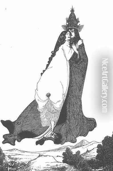 The Ascention of St Rose of Lima Oil Painting - Aubrey Vincent Beardsley