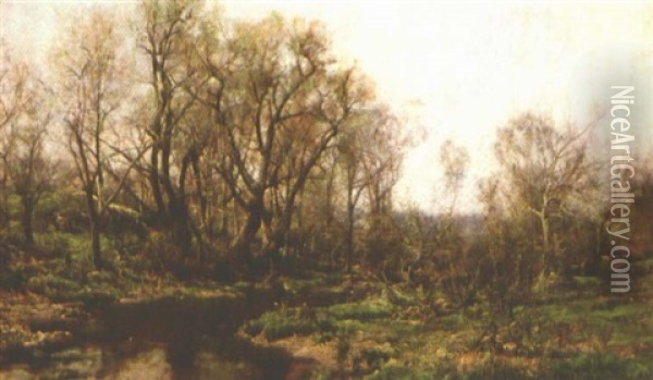 Spring Landscape Oil Painting - Hugh Bolton Jones
