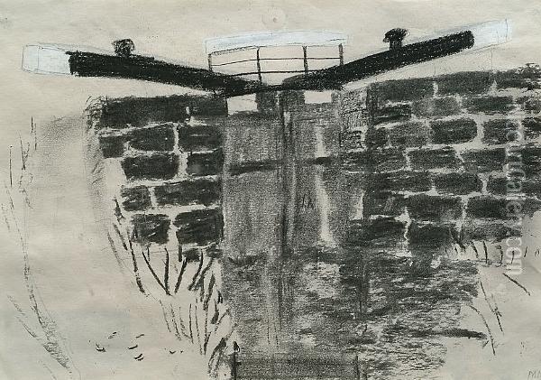 The Lock Gates Oil Painting - Mary Guise Newcomb
