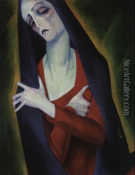 Mater Dolorosa Oil Painting - Ludwig Graf