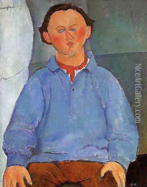 Portrait of Oscar Meistchaninoff Oil Painting - Amedeo Modigliani