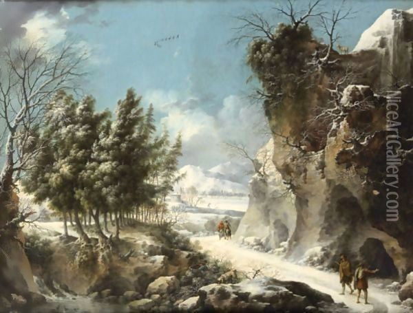 Winter Landscape 3 Oil Painting - Francesco Foschi