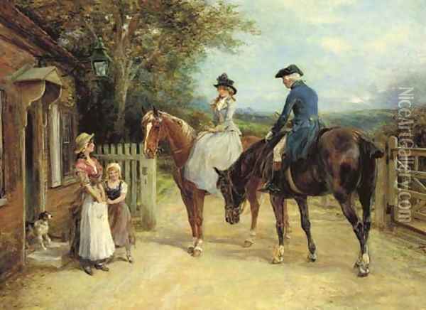 A Stop Before the Ride Oil Painting - Heywood Hardy