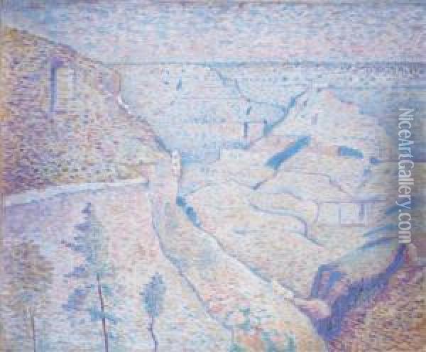 Motif For Grand Canyon, A Map Sketch Oil Painting - Dwight Williams