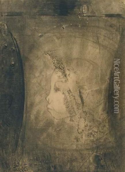 ?l'infante?, Circa 1880. Oil Painting - Odilon Redon