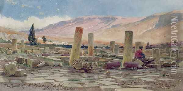 The Mosque of Melike near Baalbek destroyed by an Earthquake Oil Painting - Carl Haag