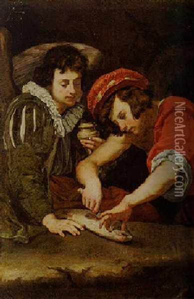 Tobias And The Angel Oil Painting - Lorenzo Lippi